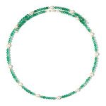 Collier ras du cou en acier et Perle blanche de culture d'eau douce (Riya)