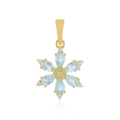 Ciondolo in argento con Topazio Blu Cielo