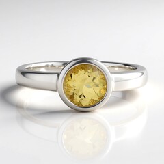 Anello in argento con Berillo Giallo