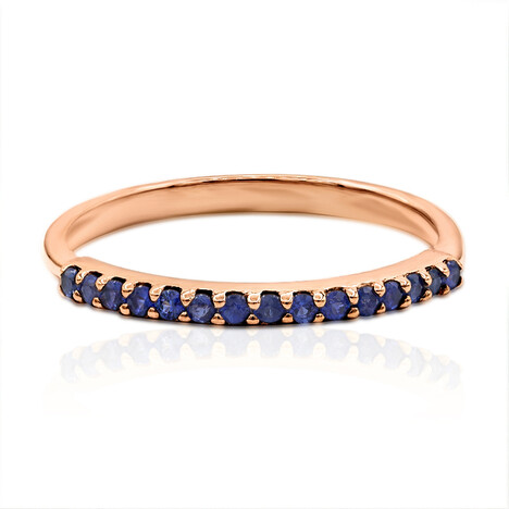 Gouden ring met blauwe saffieren