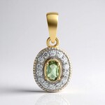 Pendentif en or et Tanzanite verte non chauffée