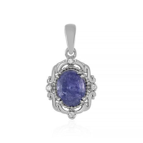 Zilveren hanger met een tanzaniet