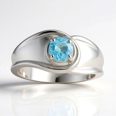 Anello in argento con Apatite Blu (Pallanova)