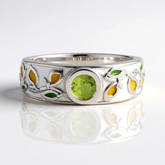 Anello in argento con Peridoto