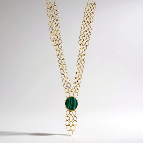 Collier en argent et Malachite (Ornaments by de Melo)