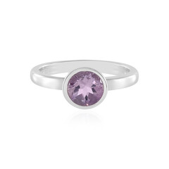 Bague en argent et Améthyste Rose de France