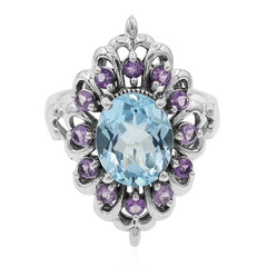 Anello in argento con Topazio Blu Cielo