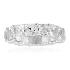 Zilveren ring met witte topaasstenen