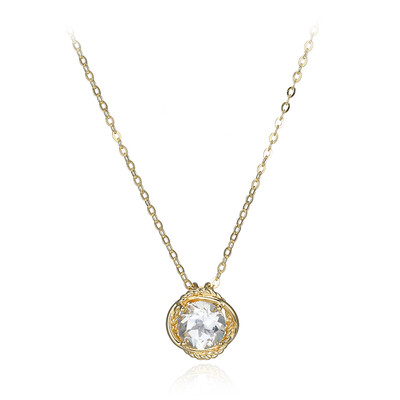 White Topaz Silver Necklace (Adela Silber)