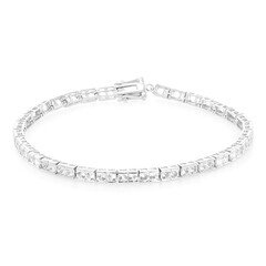 Brazalete en plata con Topacio blanco