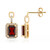 Pendientes en plata con Granate