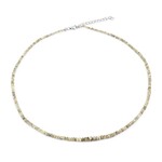 Chrysoberyll-Katzenauge-Silberhalskette