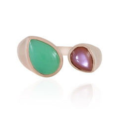 Zilveren ring met een chrysopraas