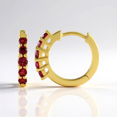 Orecchini in argento con Spinello Rosso
