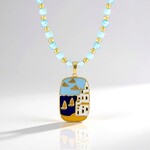 Collana in argento con Topazio Blu Cielo