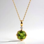 Collana in oro con Peridoto Dashihe  (CIRARI)