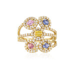 Anillo en plata con Zafiro azul Ceylon