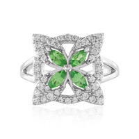 Anello in argento con Tsavorite della Tanzania