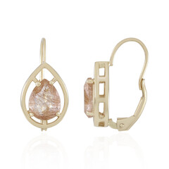 Pendientes en plata con Cuarzo rutilado cobre