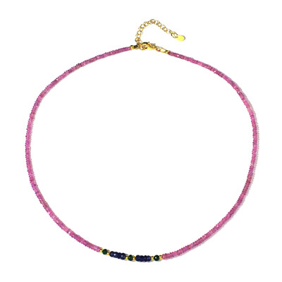 Collana in argento con Zaffiro Rosa (Riya)