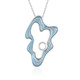 Collier en argent et Pierre de lune bleue (Adela Silber)