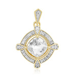 Pendentif en or et Opale hyalite du Mexique