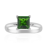 Bague en argent et Diopside de Russie