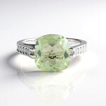 Anello in argento con Ametista Verde (de Melo)