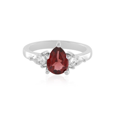 Anello in argento con Granato Mozambico