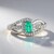 Anello in argento con Smeraldo Russo (Adela Silber)