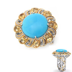 Zilveren ring met een Kingman turkoois