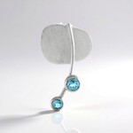 Ciondolo in argento con Topazio Blu Cielo (MONOSONO COLLECTION)