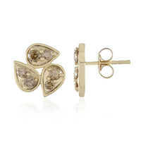 Pendientes en oro con Diamante champán I2 (de Melo)