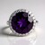 Anello in argento con Ametista Zambiana