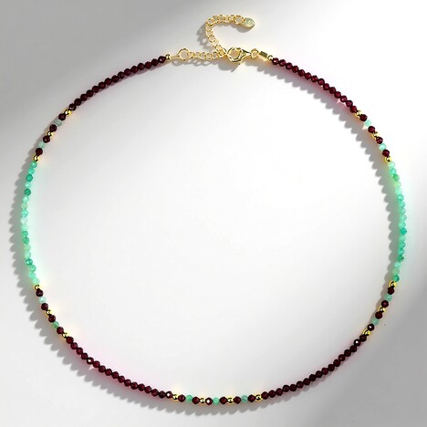 Collana in argento con Granato Mozambico