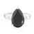Black Spinel Silver Ring