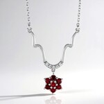Collana in argento con Spinello Rosso
