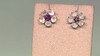 Pendientes en plata con Calcedonia rosa