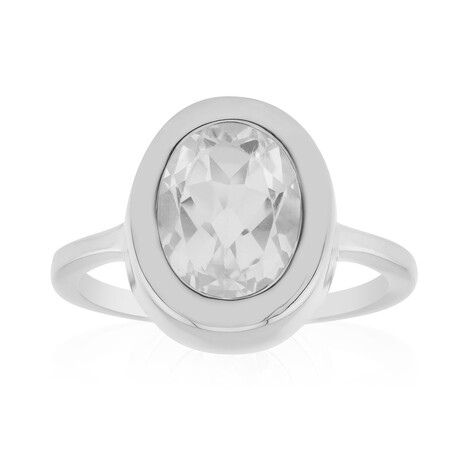 White Topaz Silver Ring (MONOSONO COLLECTION)