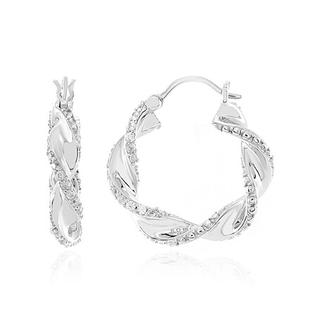 Zirkon-Silberohrringe