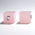 Ciondolo in argento con Quarzo Rosa (MONOSONO COLLECTION)
