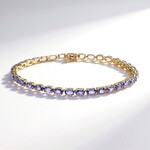 Bracelet en or et Tanzanite AAA (CIRARI)