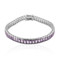 Bolivianischer Amethyst-Silberarmband