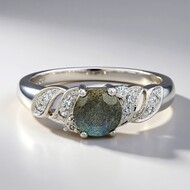Anillo en plata con Espectrolita