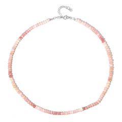 Collar en plata con Ópalo rosa