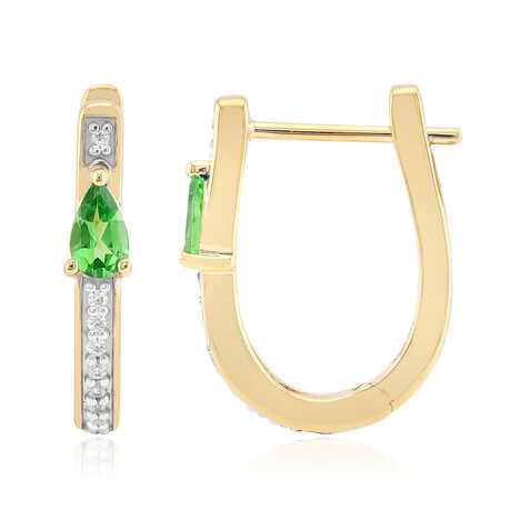 AAA-Kenianischer Tsavorit-Goldohrringe