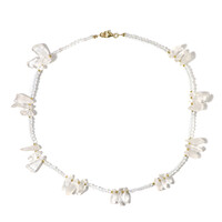 White Quartz Silver Necklace