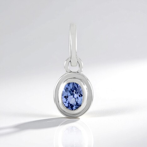 Ciondolo in argento con Zaffiro Ceylon Blu