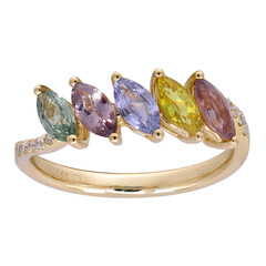 Anello in oro con Zaffiro Fancy (CIRARI)