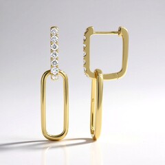 Orecchini in oro con Diamante I1 (H)